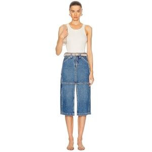 A.L.C. Size 0 / 26” Waist Alden Denim Midi Skirt Dark Blue Wash